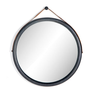 Des Mirror In Black Wash Poplar