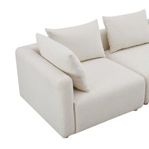 Hangover Cream Boucle Loveseat