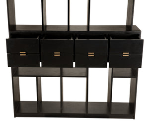 Grobius Bookcase, Hand Rubbed Black