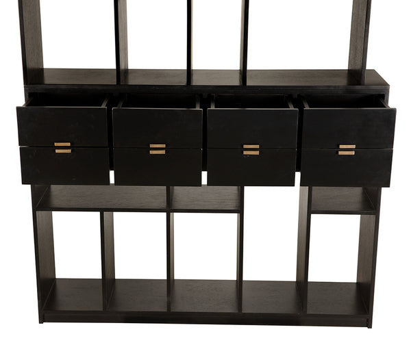 Grobius Bookcase, Hand Rubbed Black