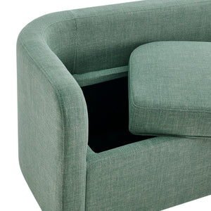 Wendy KD Fabric Storage Bench, Meridian Sea Green