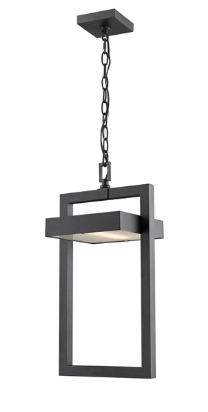 Luttrel 1 Light Outdoor Chain Mount Ceiling Fixture in Black Finish
