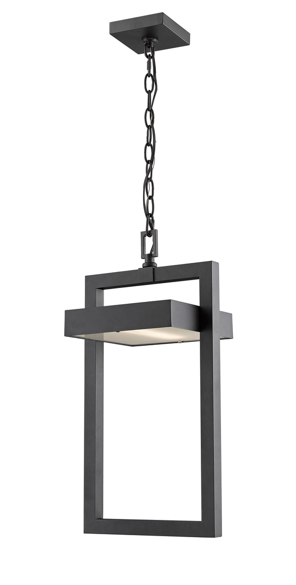 Luttrel 1 Light Outdoor Chain Mount Ceiling Fixture in Black Finish