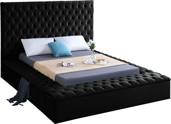 Randal Full Bed In Black Velvet