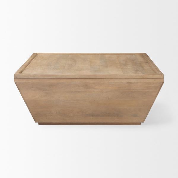 Wyatt 41.0L x 41.0W x 16.0H Brown Wood Angular Coffee Table