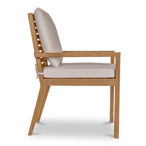 Moe's Mateo Outdoor Dining Chair in White Teak
