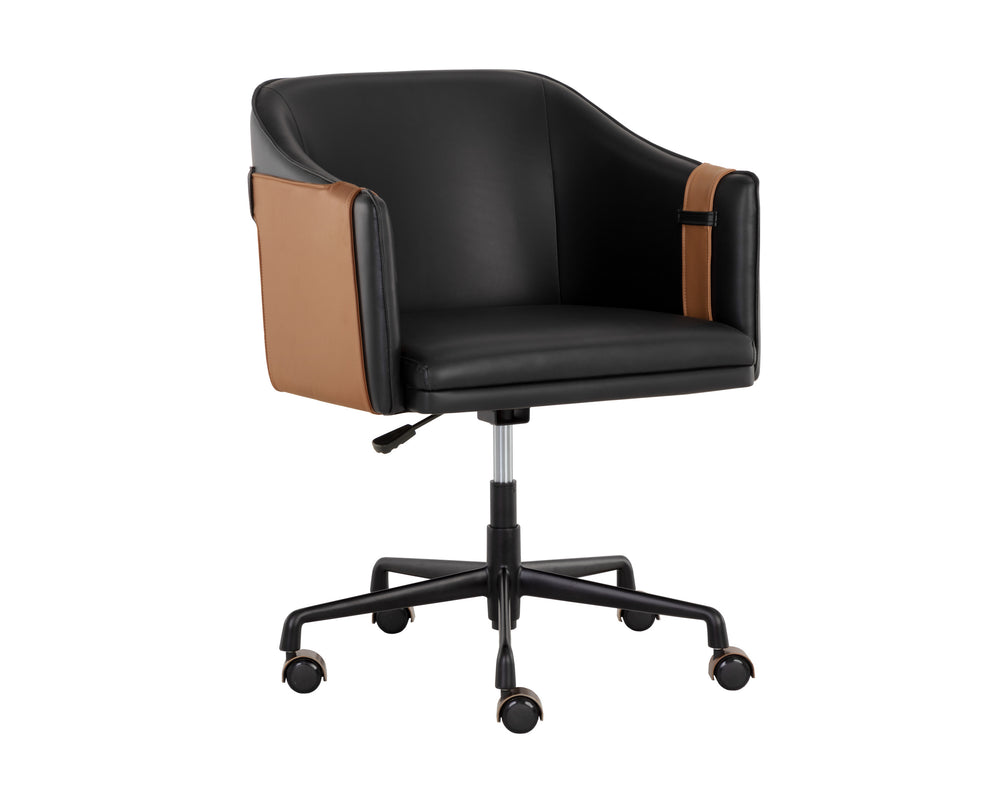 CARTER OFFICE CHAIR - NAPA BLACK / NAPA COGNAC