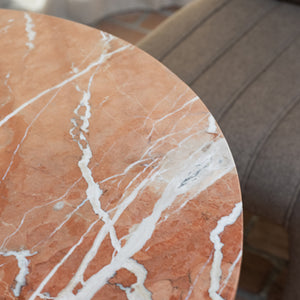 Moe's Sage Cafe Table Red Marble & Oak