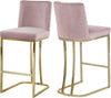 Rick Stool In Pink Velvet