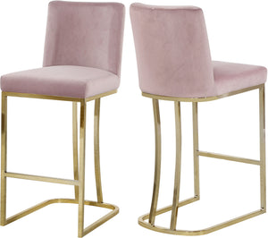 Rick Stool In Pink Velvet