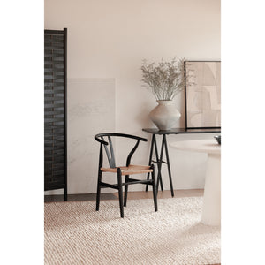 Ventana Dining Chair Black & Natural - Set of Two