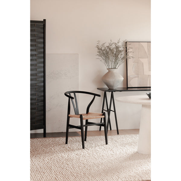 Ventana Dining Chair Black & Natural - Set of Two