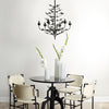 Blooming Iron 6-Light Chandelier, Black