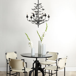 Blooming Iron 6-Light Chandelier, Black