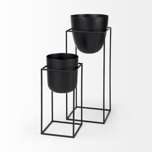 Bumble (Set of 2) 12L x 12W x 32H Black Plant Stands