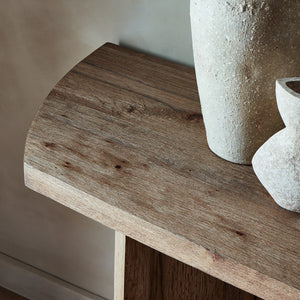 Brinton Console Table in Rustic Oak Veneer