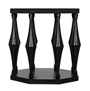 Marceo Side Table, Hand Rubbed Black