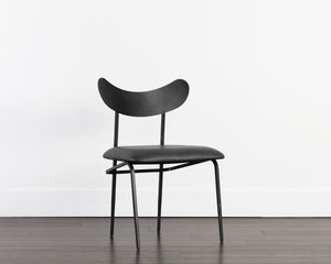 GIBBONS DINING CHAIR - BLACK - BRAVO PORTABELLA