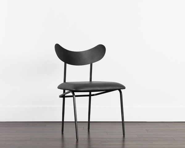 GIBBONS DINING CHAIR - BLACK - BRAVO PORTABELLA