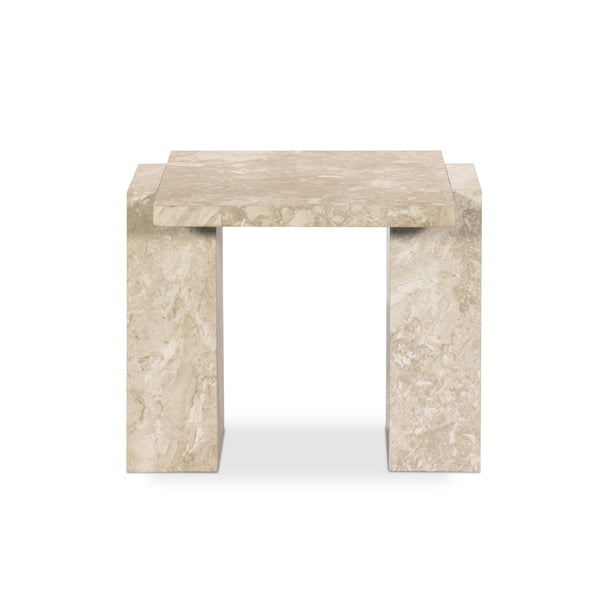 Romano End Table - Lunar Marble