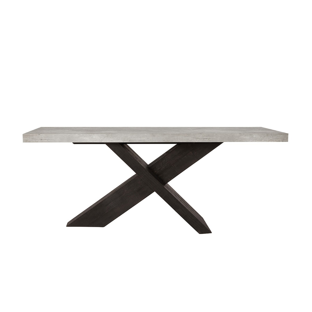 Durant Solid Wood Console Table with Concrete Finish