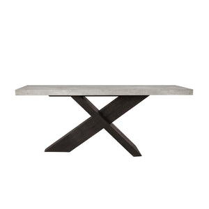 Durant Solid Wood Console Table with Concrete Finish