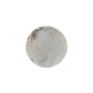 Viola Accent Table In Polished White Marble