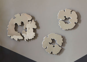Lava Slice Wall Art, Resin, Stainless Steel, Small