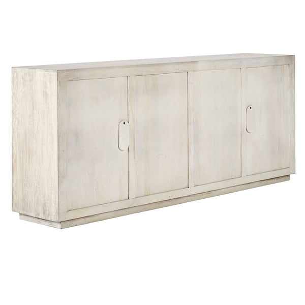 Apollo Solid Mango Wood Cabinet - Coastal White