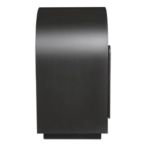 Salone Sideboard Black with Reeded Glass Doors