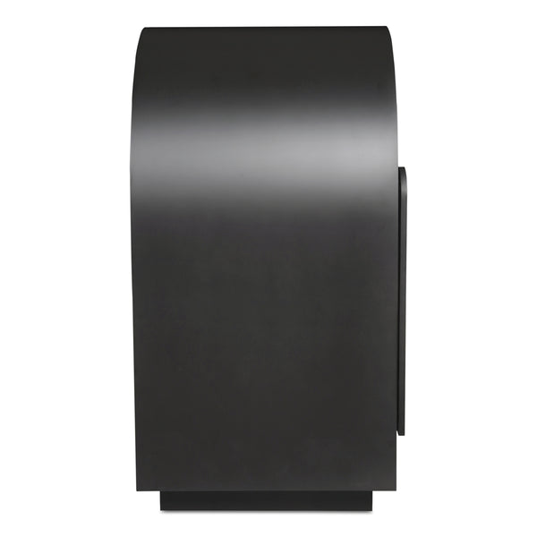 Salone Sideboard Black with Reeded Glass Doors