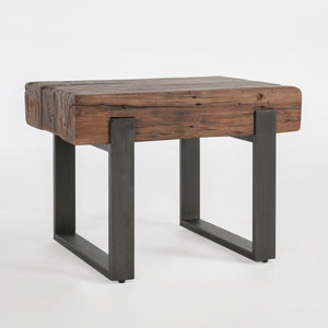 Duarte Reclaimed Pine End Table - Rustic Brown