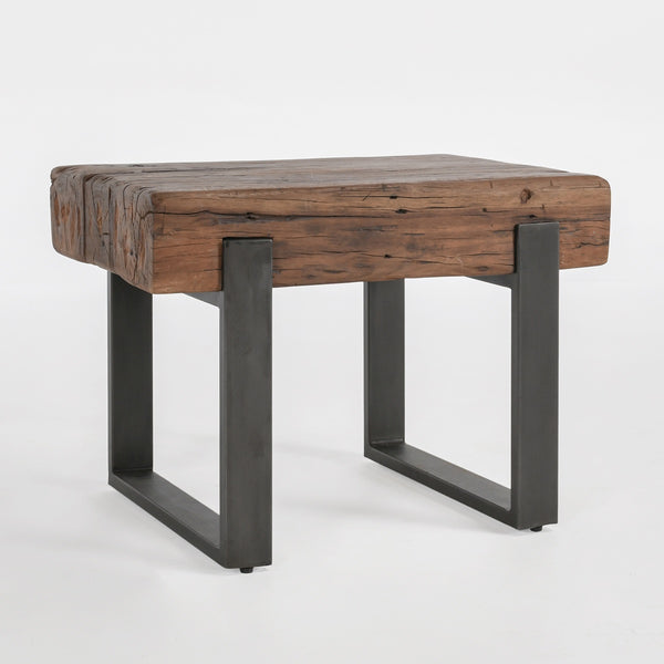 Duarte Reclaimed Pine End Table - Rustic Brown