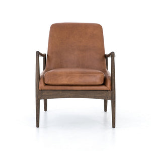 Braden Leather Chair-Brandy