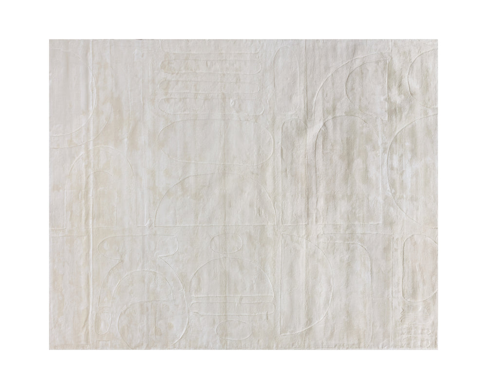CARUSO HAND-LOOMED RUG - CREAM / IVORY - 8' X 10'