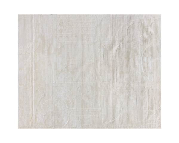 CARUSO HAND-LOOMED RUG - CREAM / IVORY - 8' X 10'