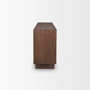 Varenna 4 Door Dark Brown Wood w/ Rope Handles Sideboard