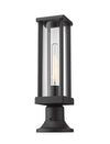 Glenwood 1 Light Outdoor Pier Mounted Fixture in Black Finish