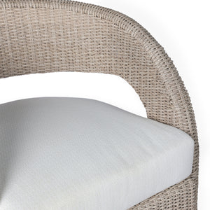 Hawkins Outdoor Swivel Chair in Vintage White