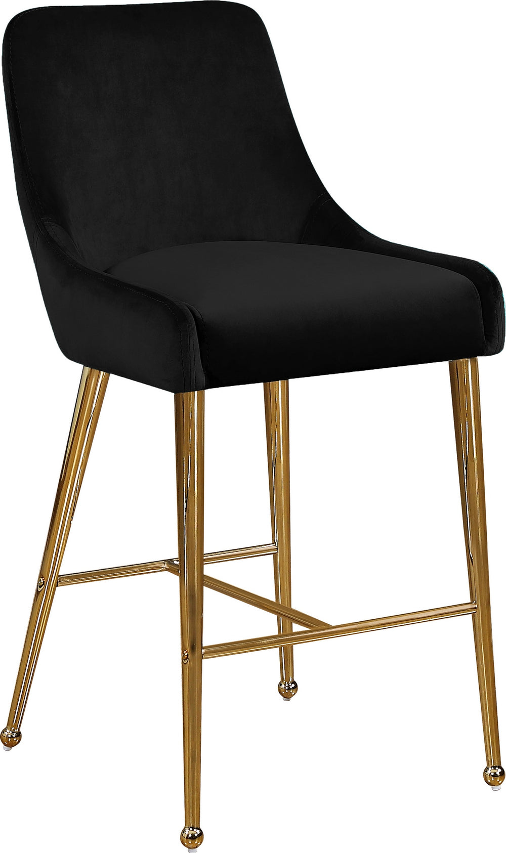 Irvin Stool In Black Velvet