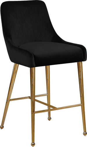 Irvin Stool In Black Velvet