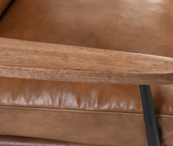 Christopher Leather Club Chair - Adobe Tan