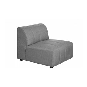 Moe's Lyric Slipper Chair in Grey with Channel Stitching