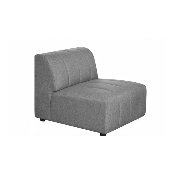 Moe's Lyric Slipper Chair in Grey with Channel Stitching