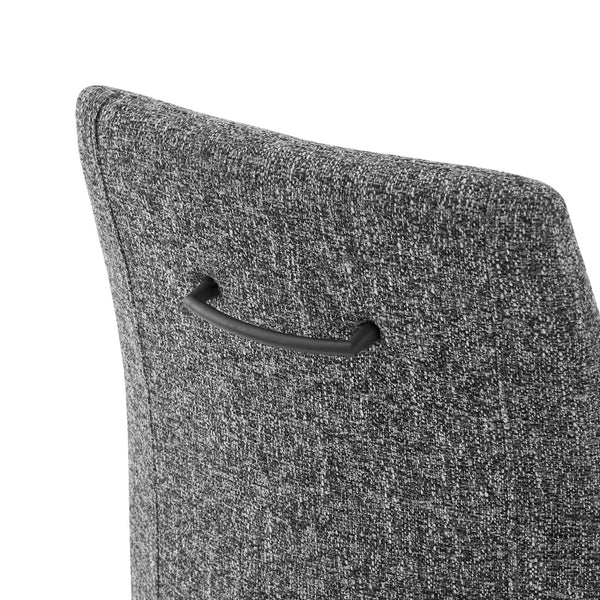 Viona Fabric Swivel Dining Side Chair In Blazer Dark Gray (Set of 2)
