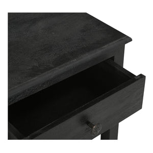 Moe's Corrine Nightstand in Antique Black Mango Wood