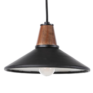 Cullen Pendant In Black Leather