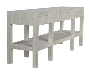 Conrad Mahogany and Veneer Console in White Wash Finish