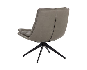 KELLER SWIVEL LOUNGE CHAIR - MISSOURI STONE LEATHER