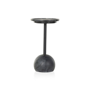 Viola Accent Table In Black Marble
